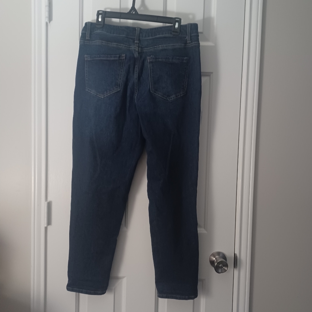 Time And Tru Dk Denim Straight Leg Jeans Sz 12 - Picture 3 of 4